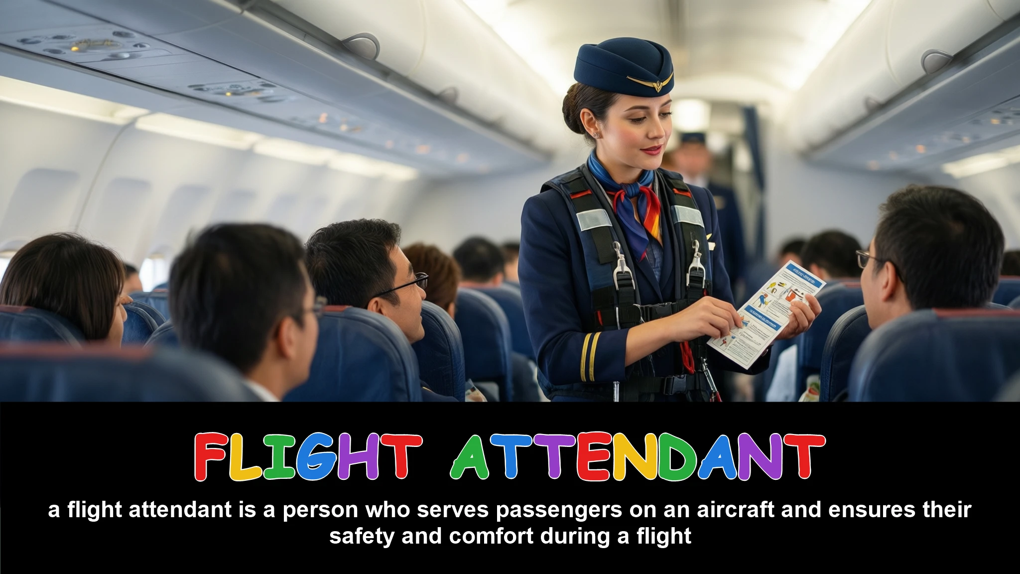 English Illustration for flight attendant
